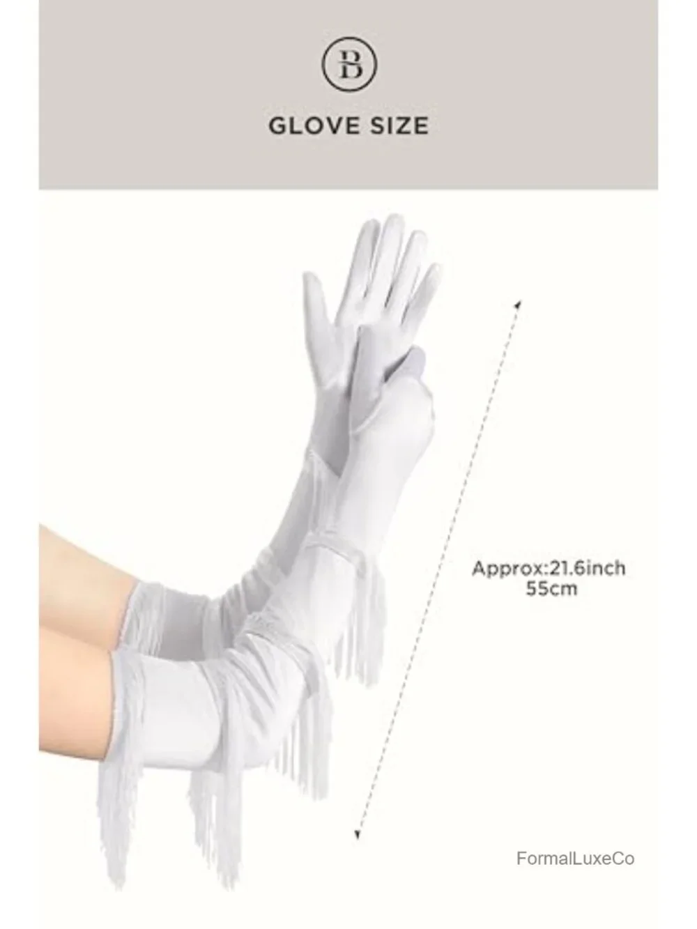 Vintage Satin Fringe Elbow Length Opera Gloves for Women Party
